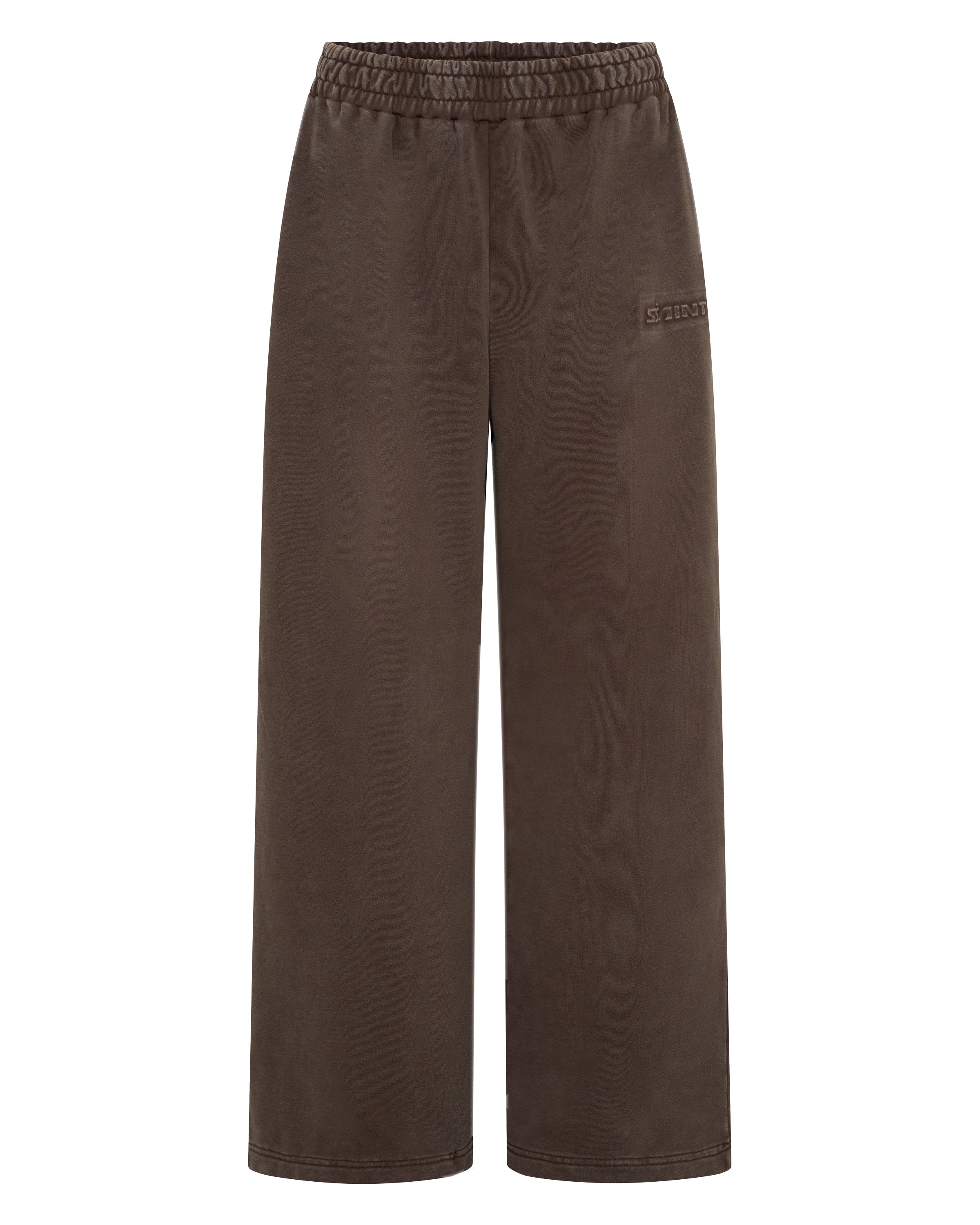 SŚAINT BROWN ACID WASH TRACKPANT