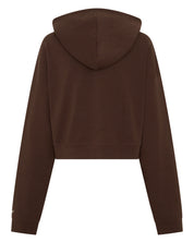 SŚAINT CROPPED HOODIE - BROWN