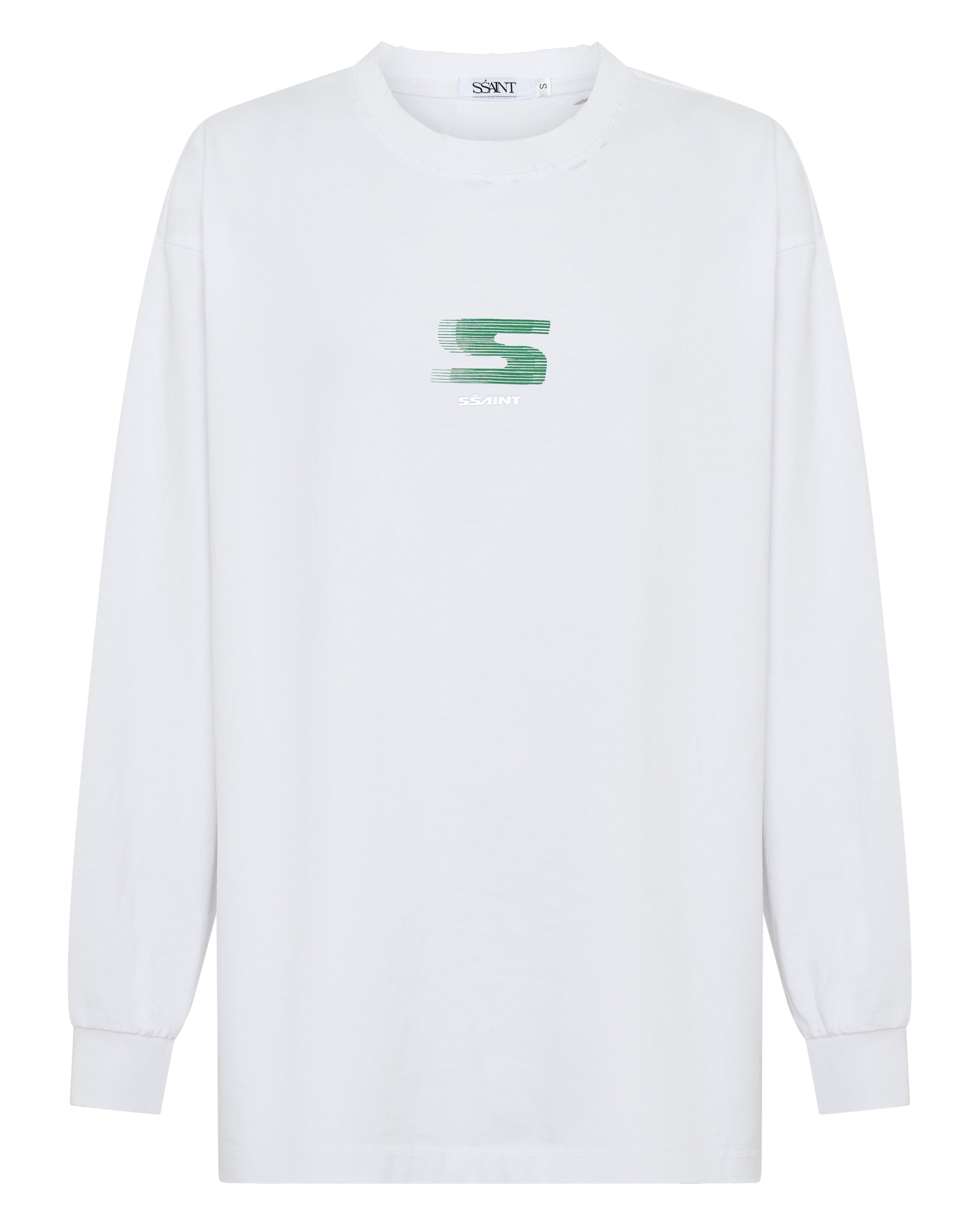 REBEL LONG SLEEVE - WHITE & GREEN