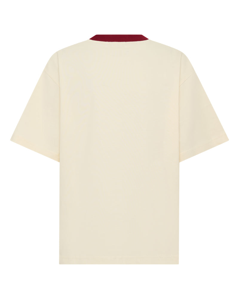 REFLECTIVE V NECK TEE - BUTTER