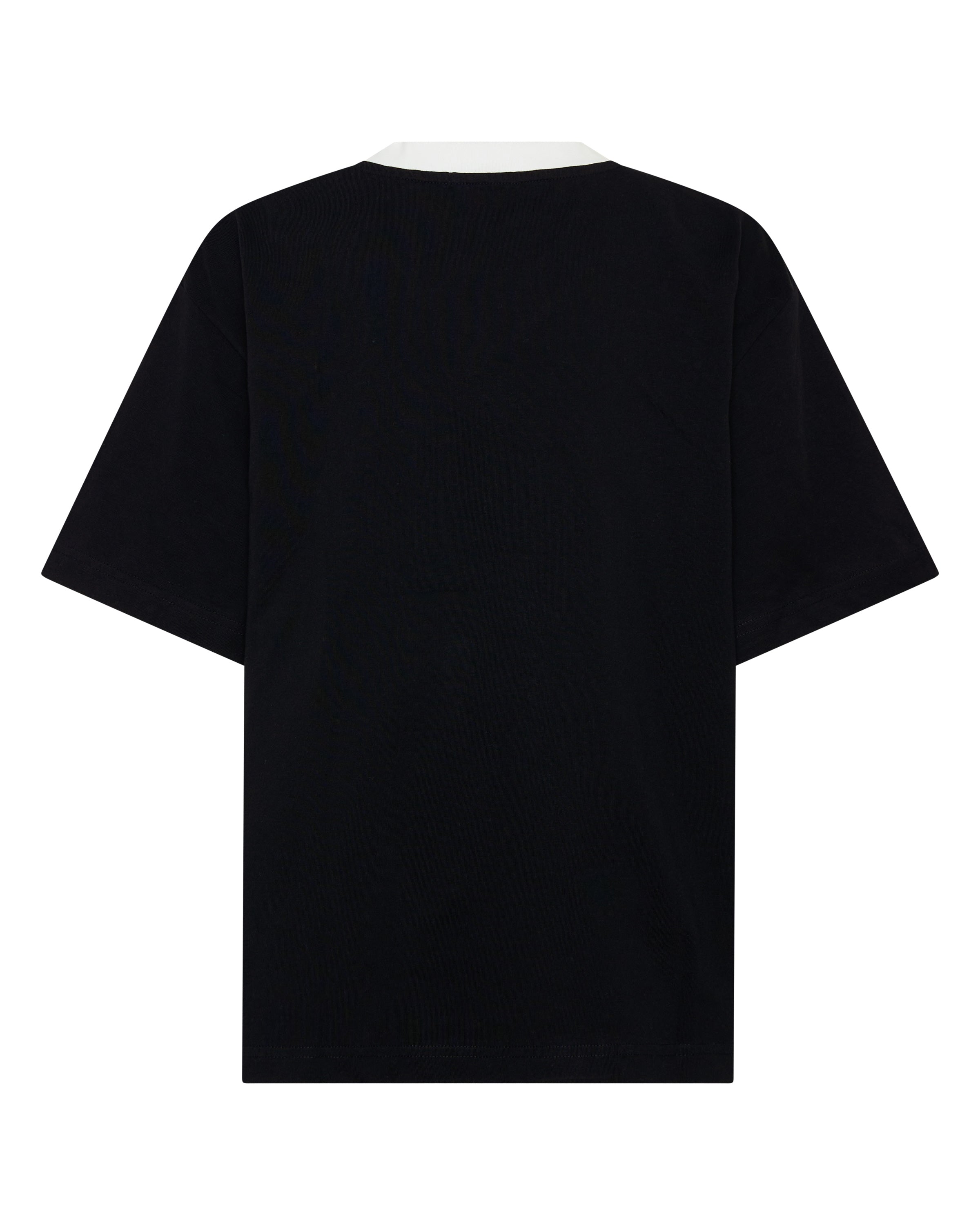 REFLECTIVE V NECK TEE - BLACK
