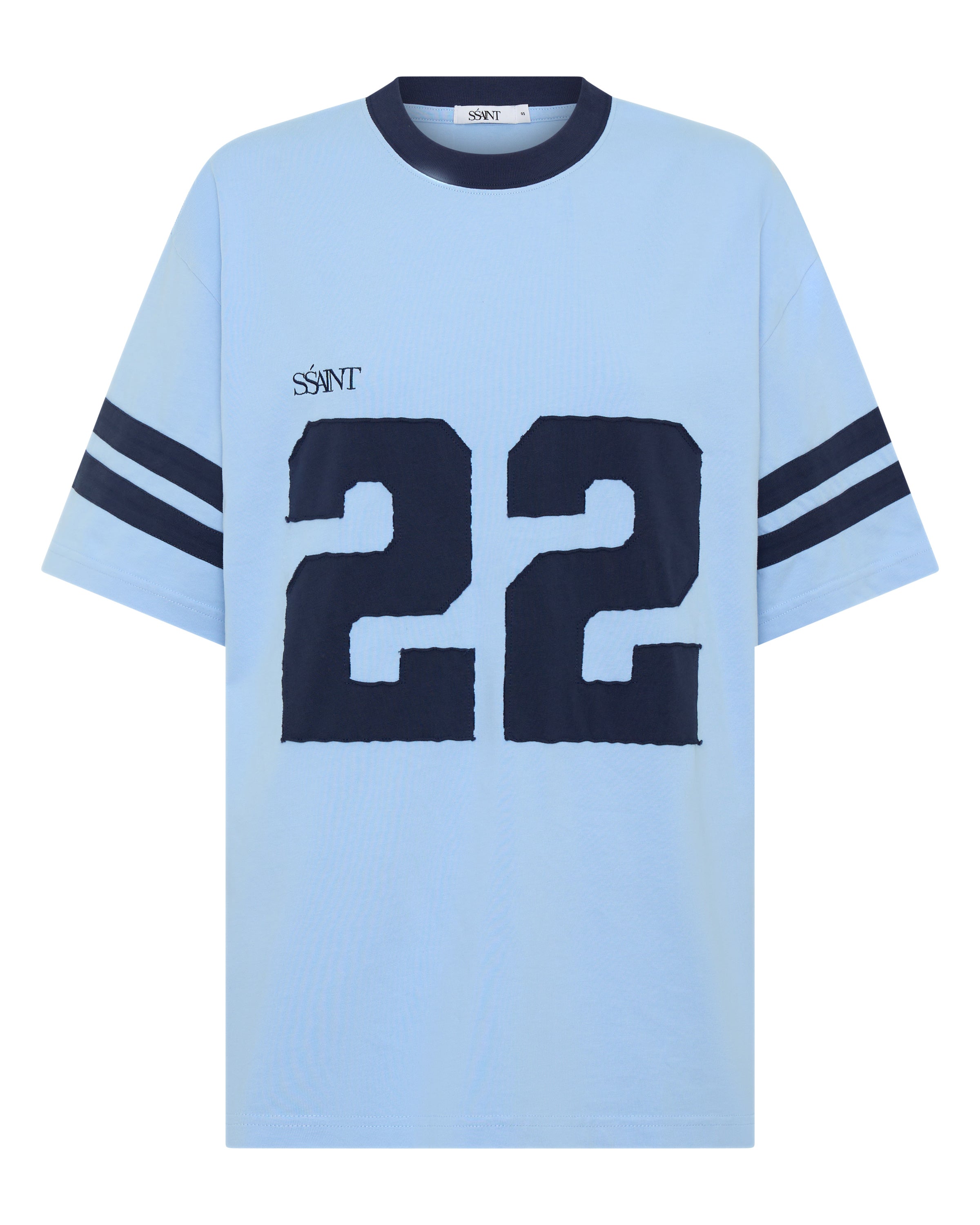 22 MOTION TEE - POWDER BLUE & NAVY