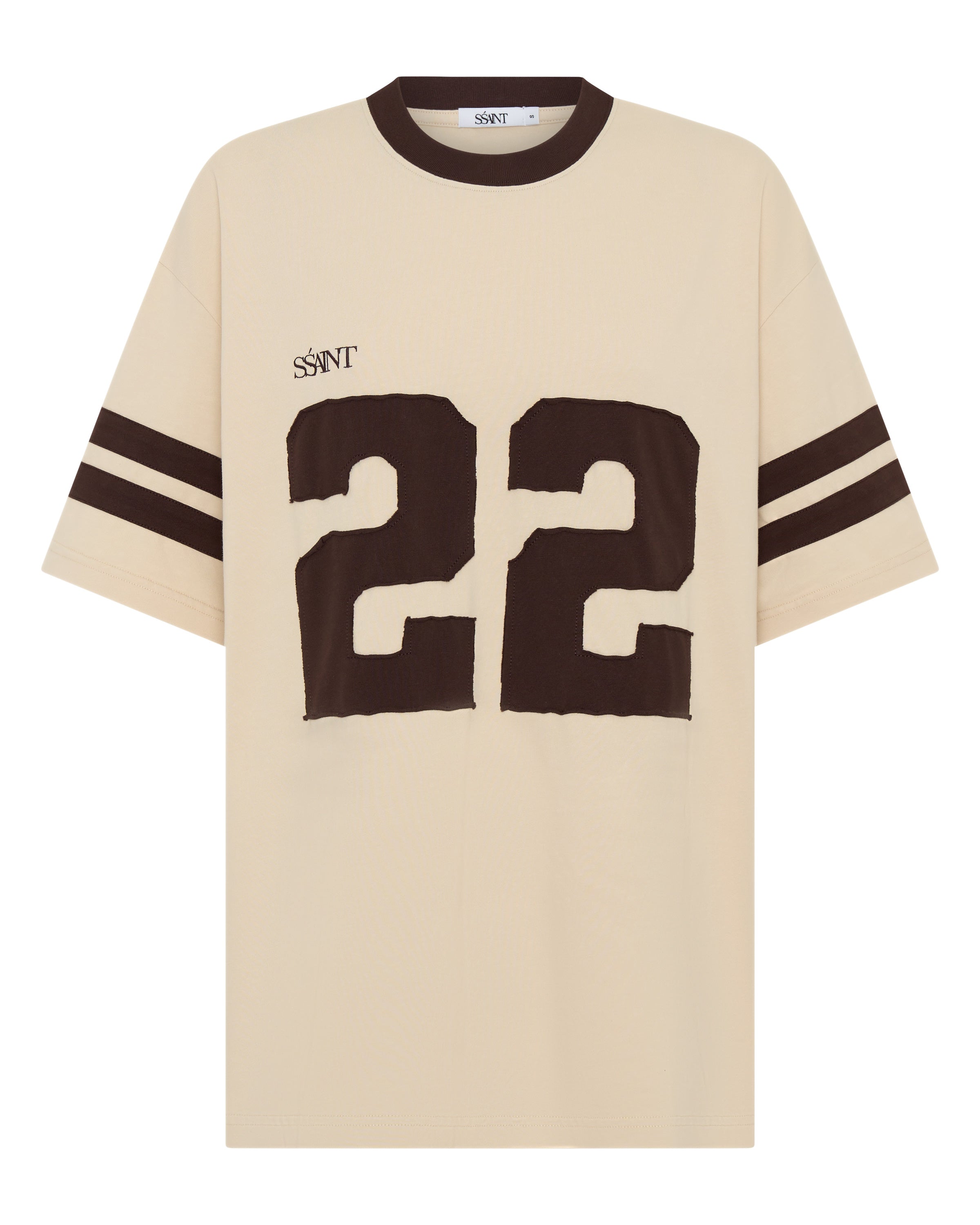 22 MOTION TEE - CREAM & ESPRESSO
