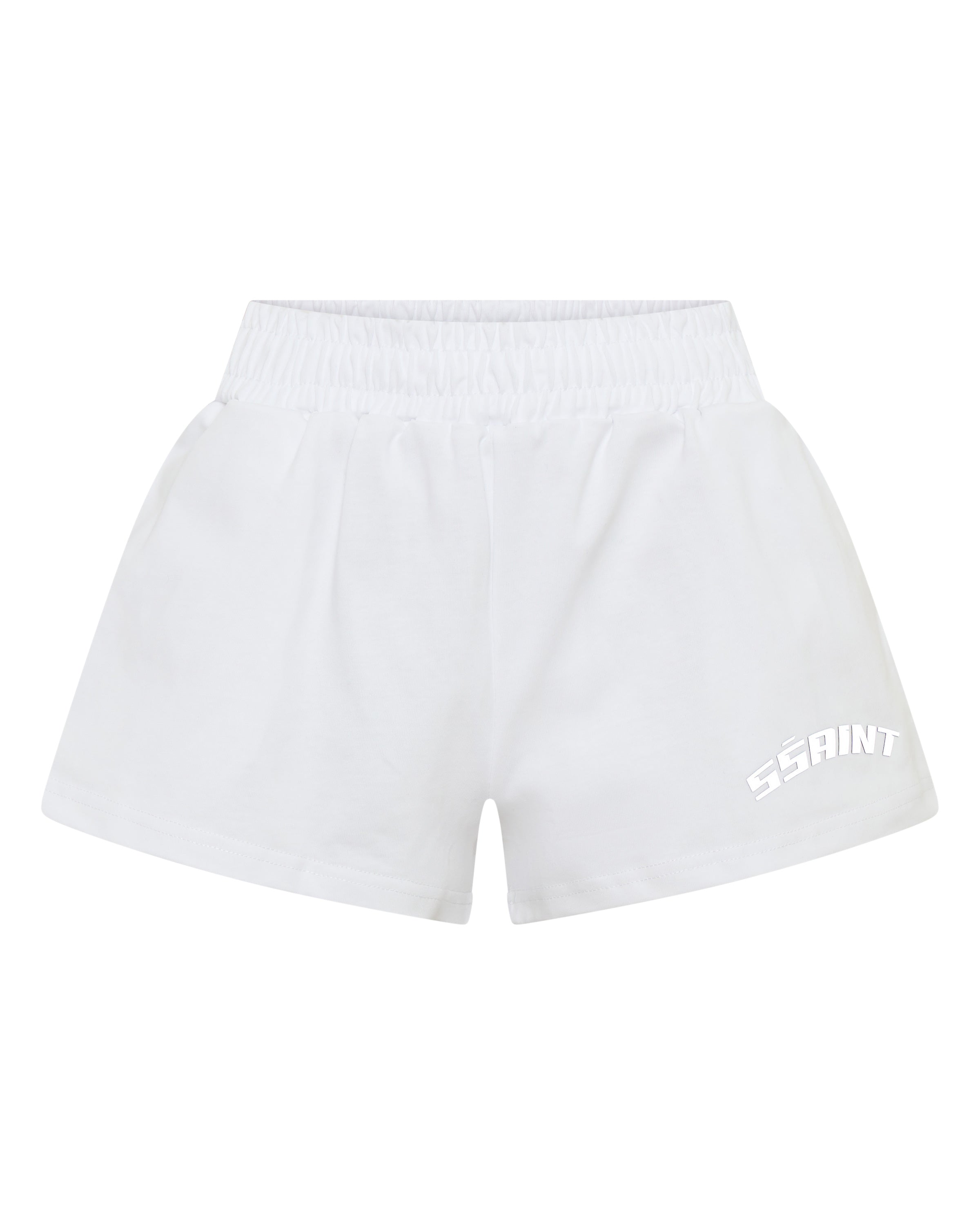 REFLECTIVE LOGO SHORTS - WHITE