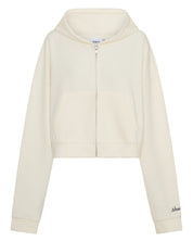 SŚAINT CROPPED HOODIE - BUTTER & NAVY
