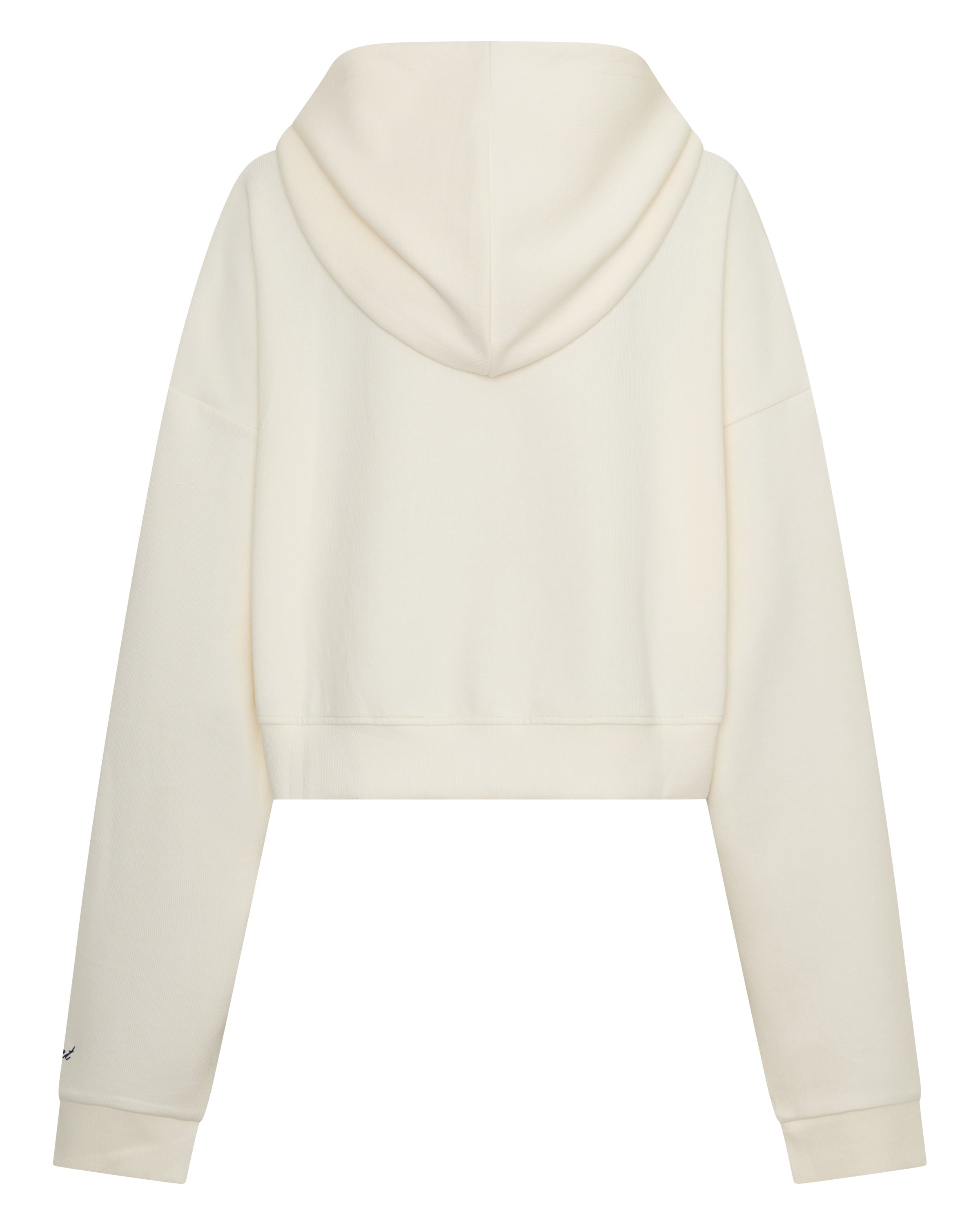 SŚAINT CROPPED HOODIE - BUTTER & NAVY
