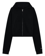 SŚAINT CROPPED HOODIE - BLACK & BUTTER