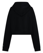 SŚAINT CROPPED HOODIE - BLACK & BUTTER