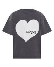 KIDS HEART TEE - ACID WASH CHARCOL
