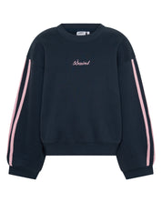 KIDS FLEECE CREW - NAVY & PINK