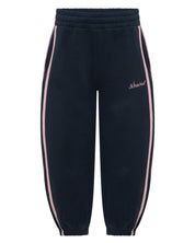 KIDS FLEECE TRACKPANT - NAVY & PINK