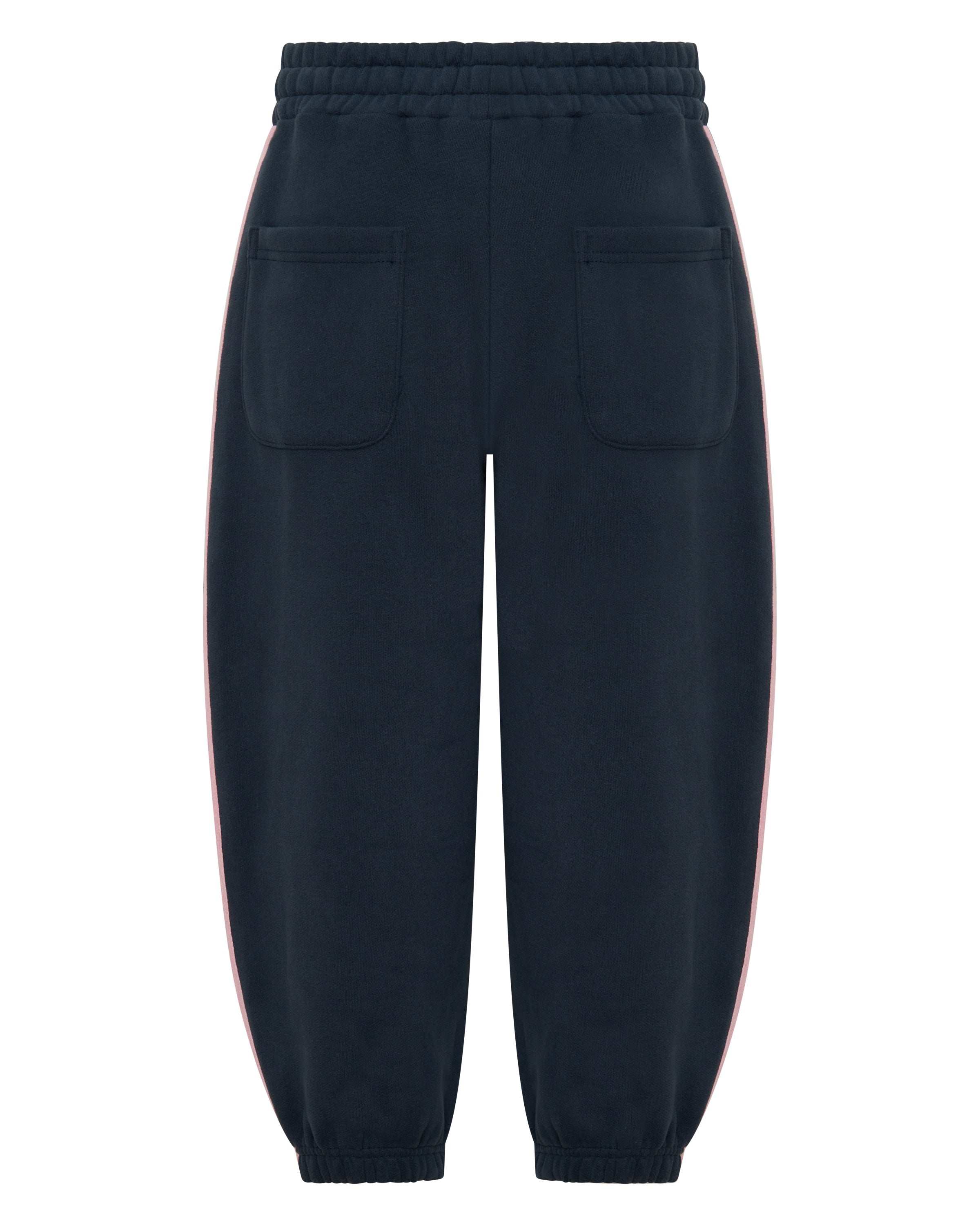 KIDS FLEECE TRACKPANT - NAVY & PINK