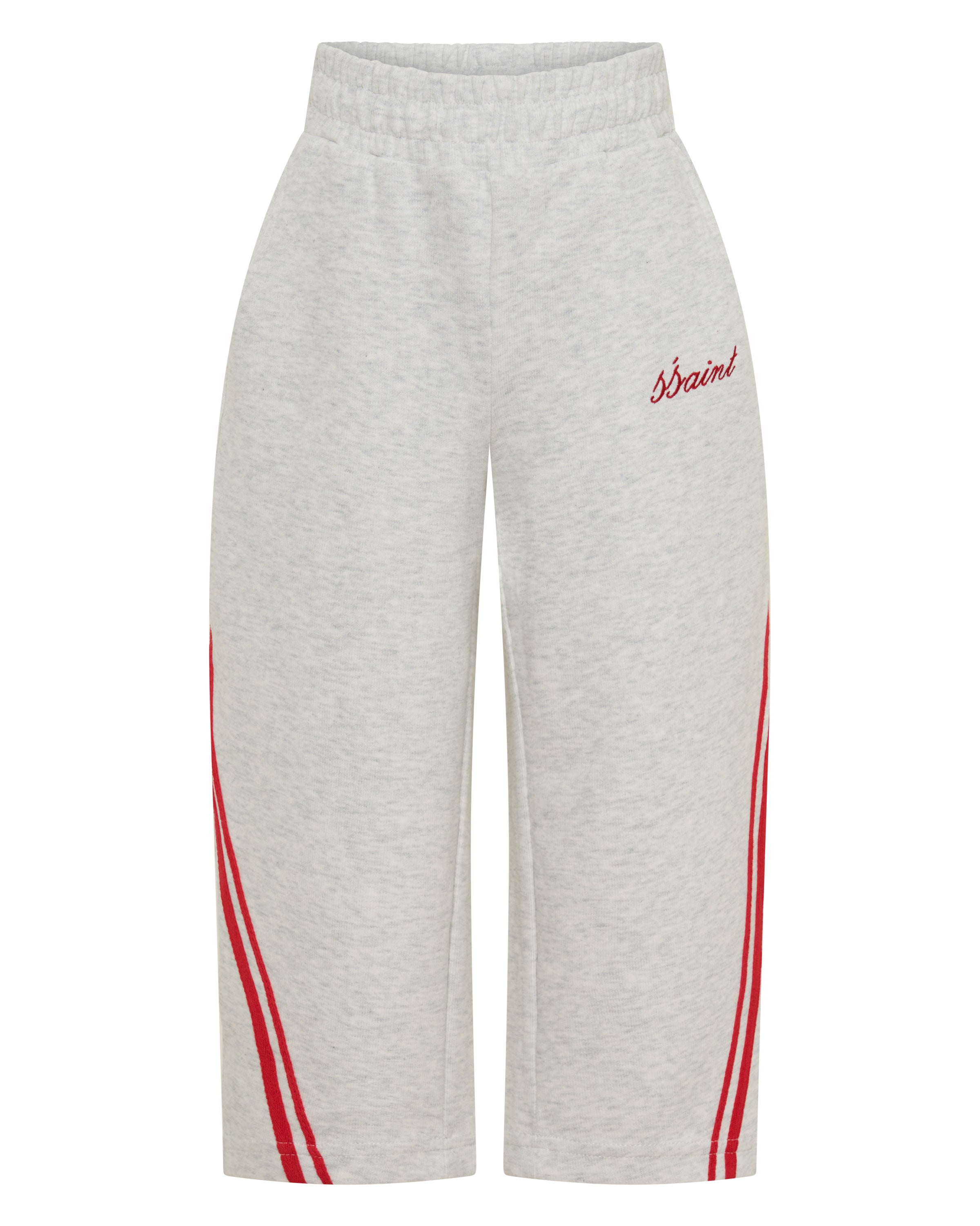 KIDS BARREL PANTS - GREY & RED