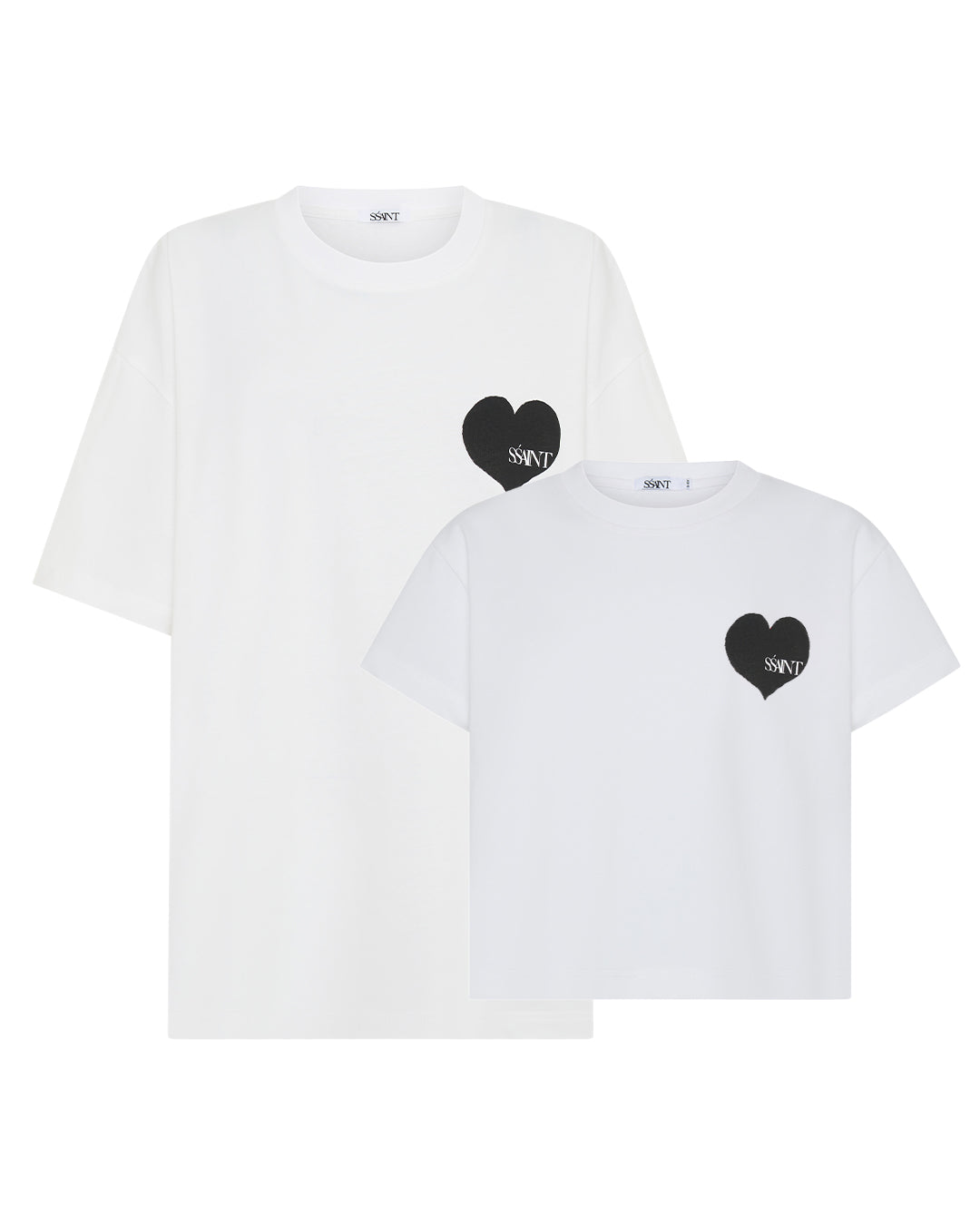 HEART TEE BLACK - MATCH YOUR MINI BUNDLE