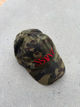 SŚAINT CAMO DAD CAP - CHERRY