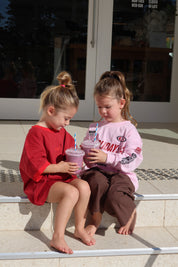 KIDS SIGNATURE MOTO TEE - PINK