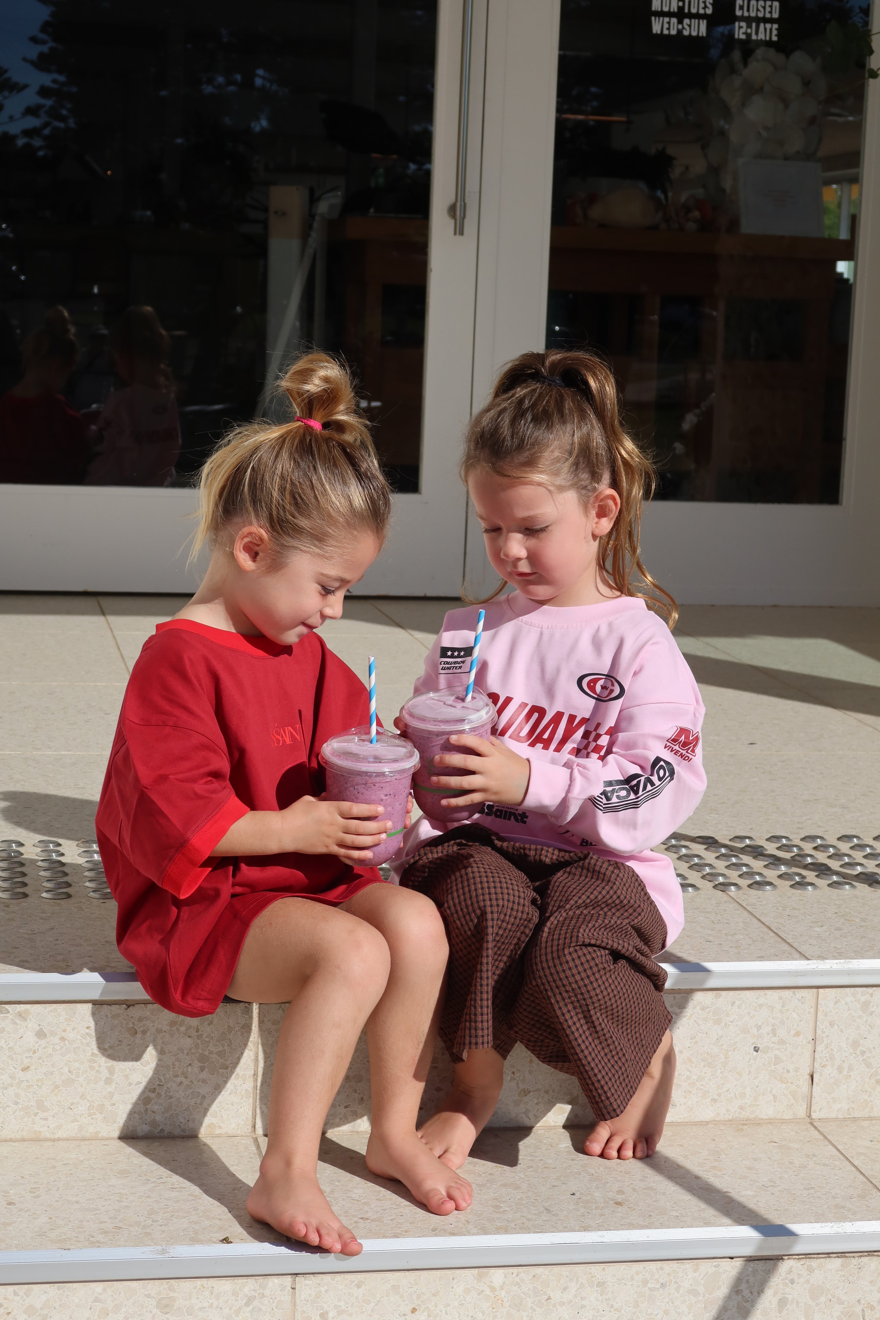 KIDS SIGNATURE MOTO TEE - PINK