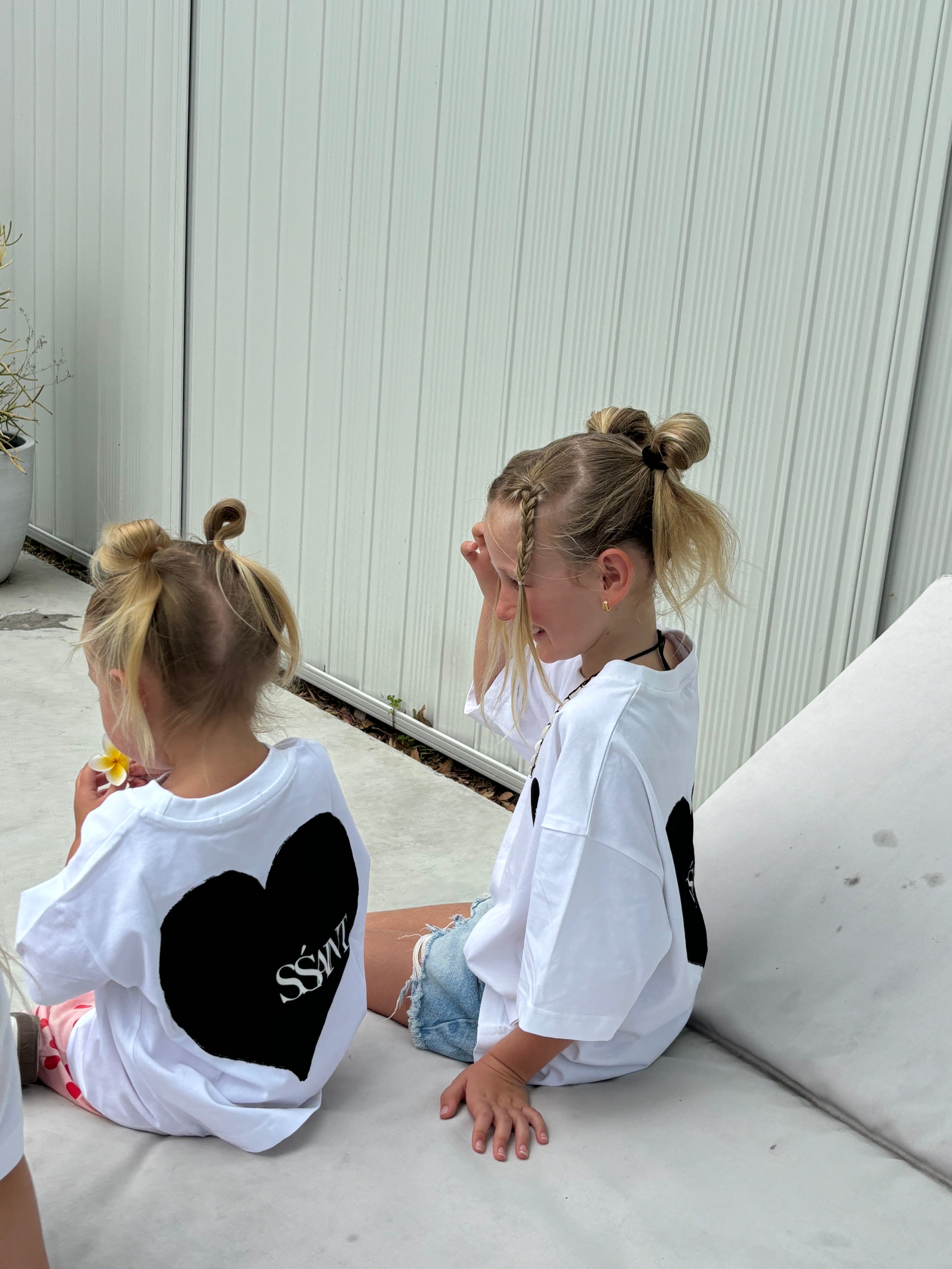 HEART TEE BLACK - MATCH YOUR MINI BUNDLE