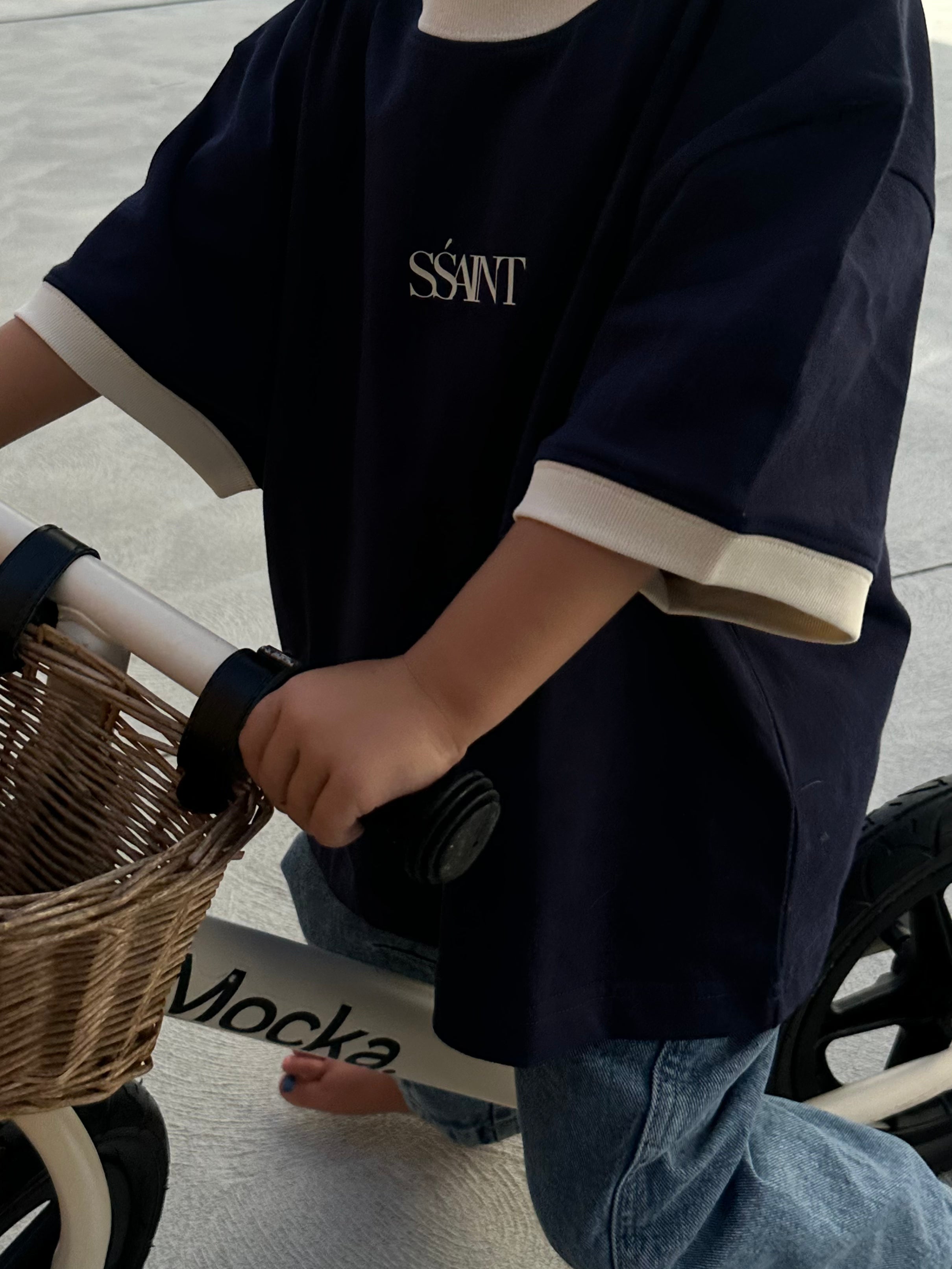 SŚAINT LOGO BABY TEE - NAVY