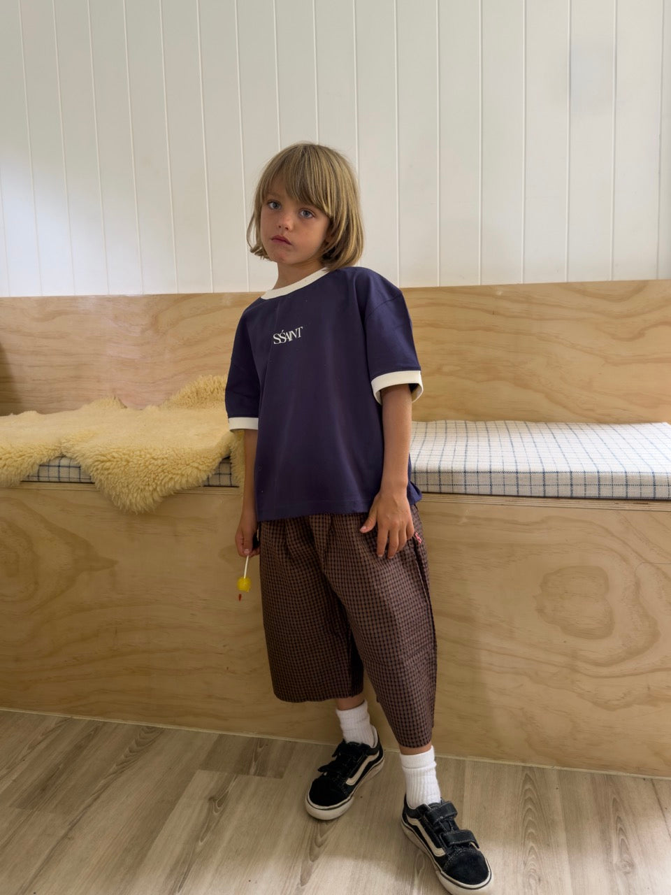 SŚAINT LOGO BABY TEE - NAVY