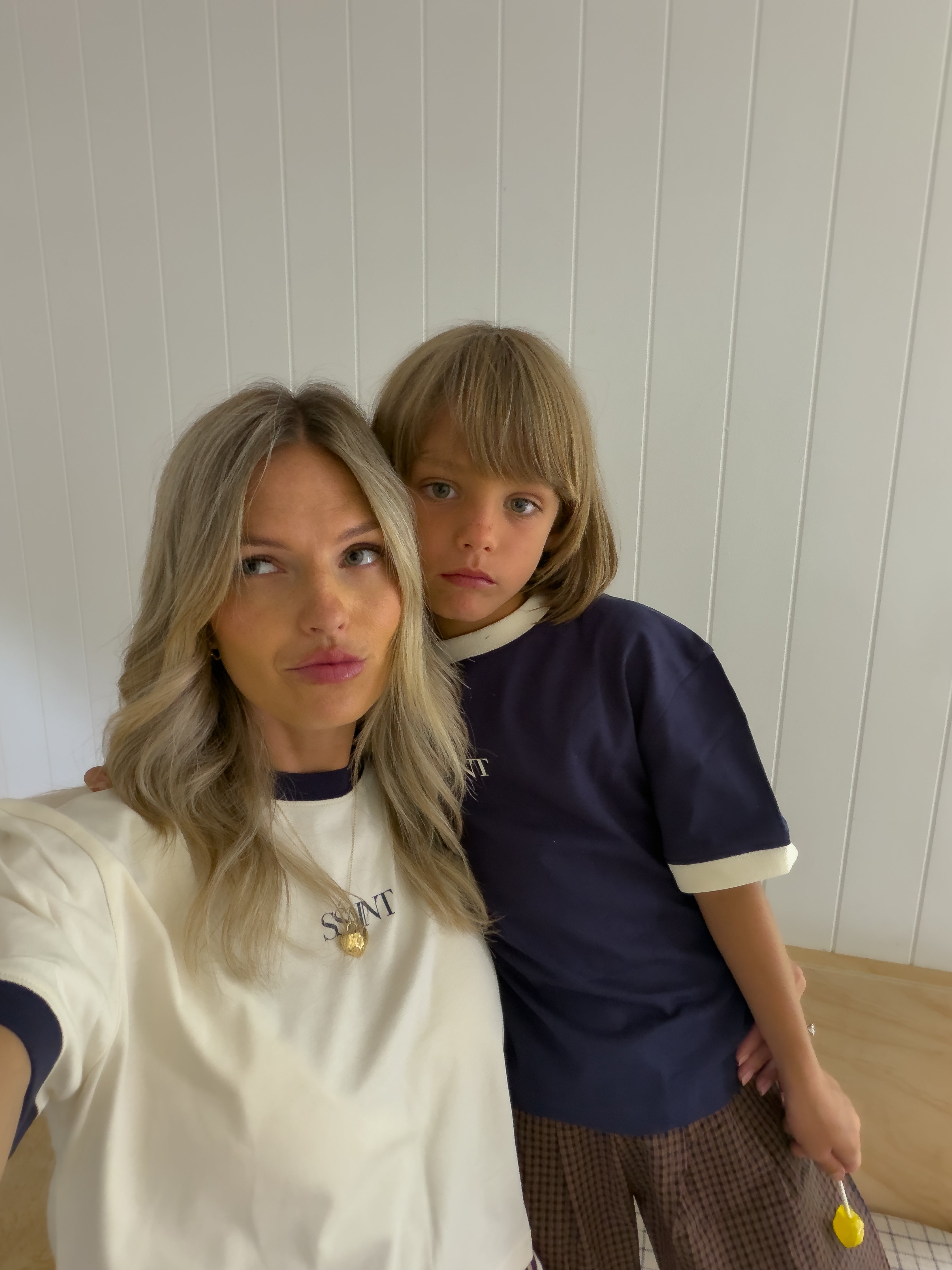 SŚAINT LOGO BABY TEE - NAVY