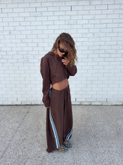 SŚAINT BARREL PANT - BROWN & BLUE