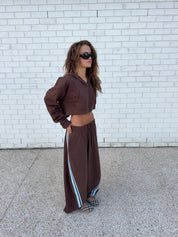 SŚAINT BARREL PANT - BROWN & BLUE