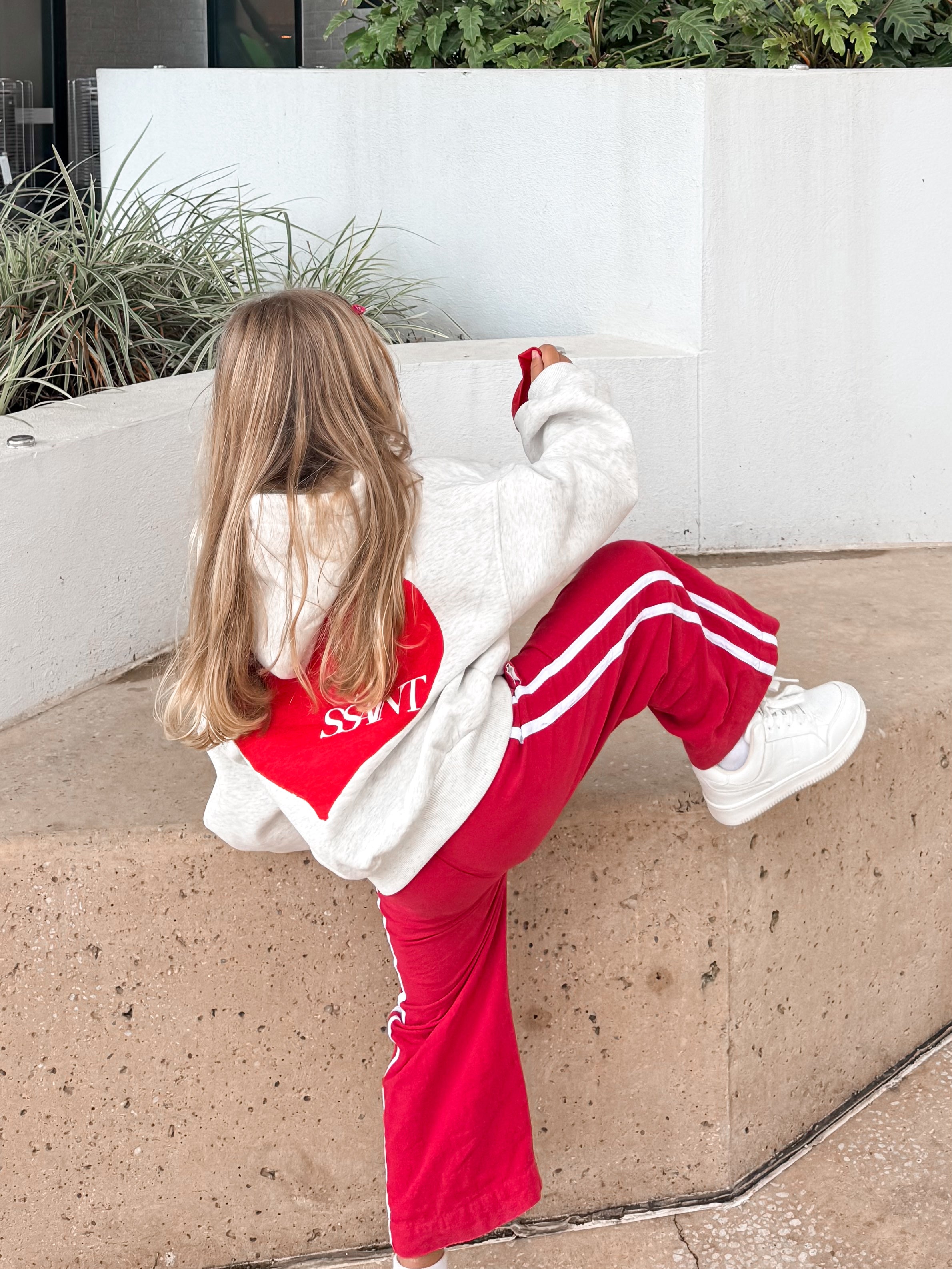 KIDS HEART HOODIE - GREY