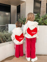KIDS HEART HOODIE - GREY