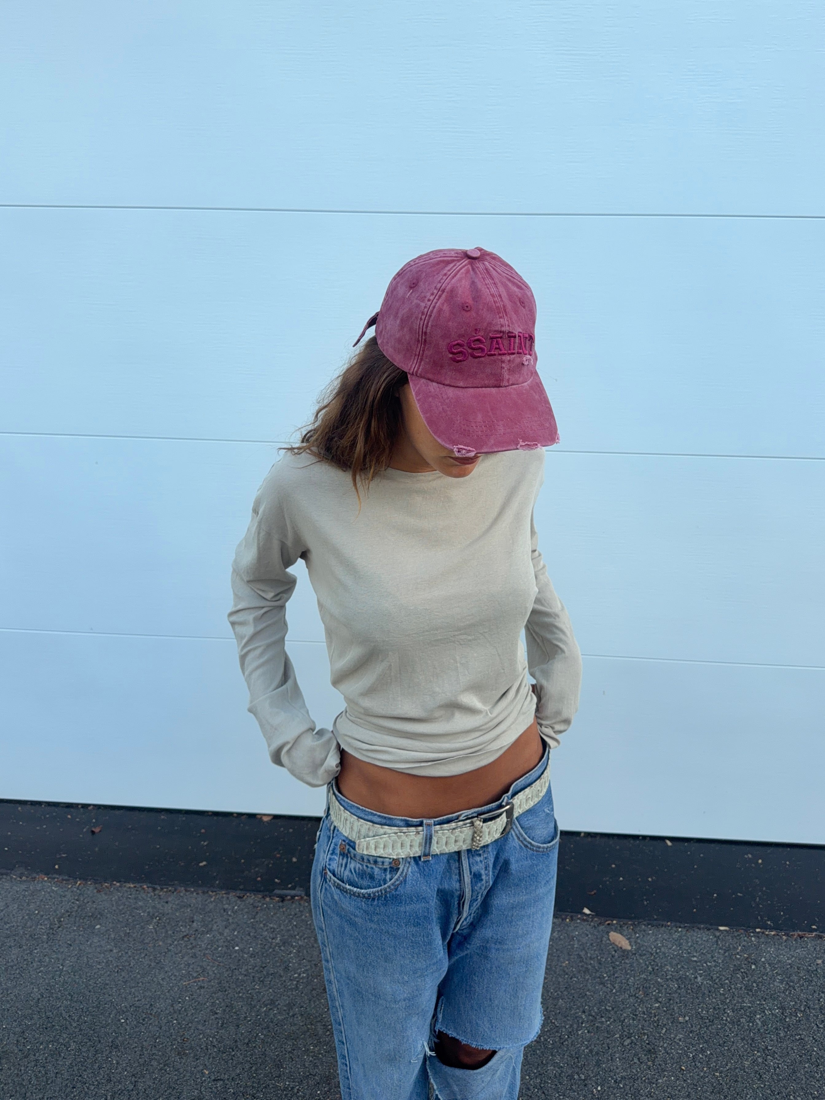 SŚAINT LOGO CAP - CHERRY