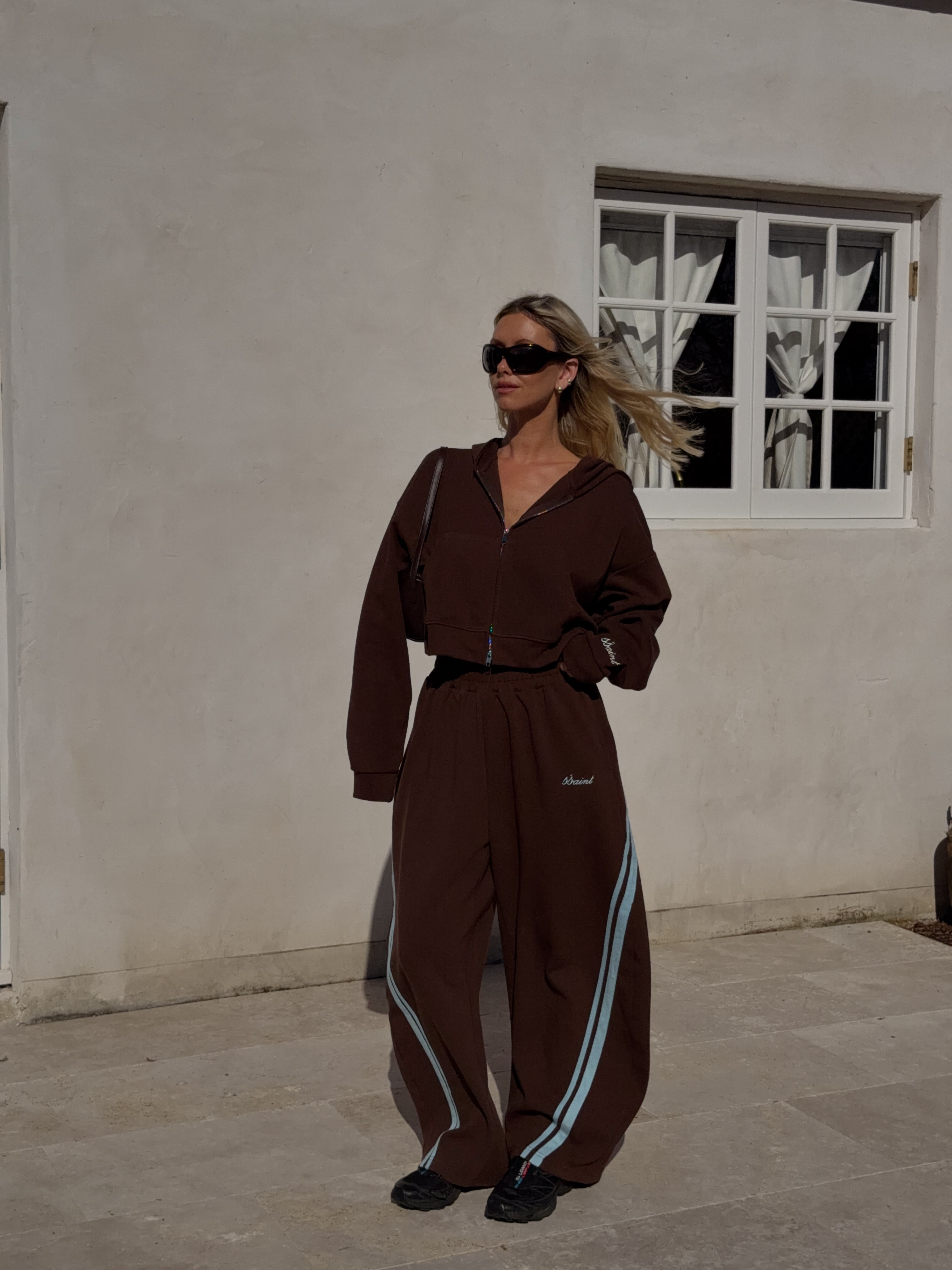 SŚAINT BARREL PANT - BROWN & BLUE