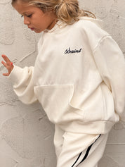 KIDS LOGO HOODIE - BUTTER & NAVY