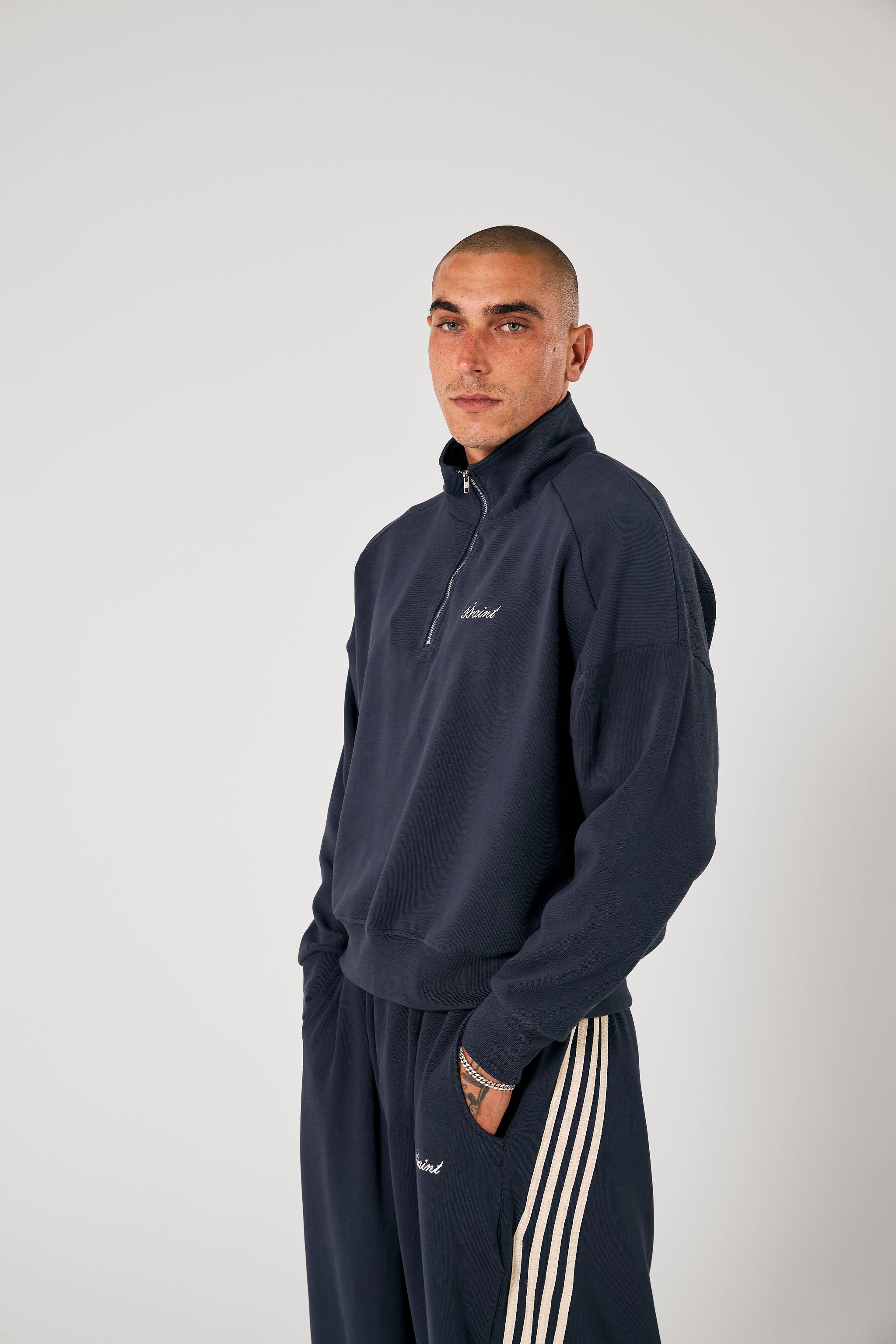 SŚAINT ZIP JUMPER NAVY