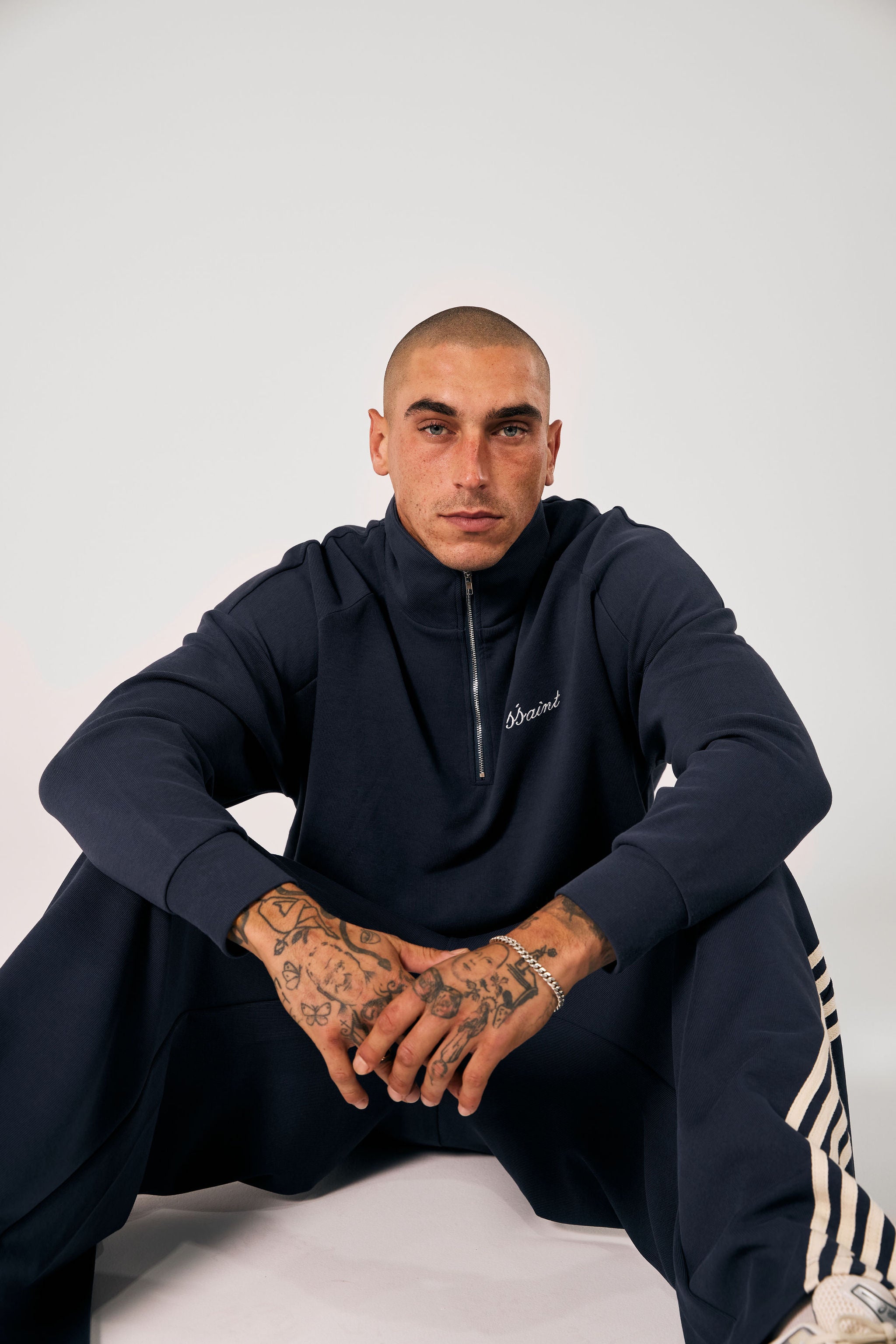 SŚAINT ZIP JUMPER NAVY