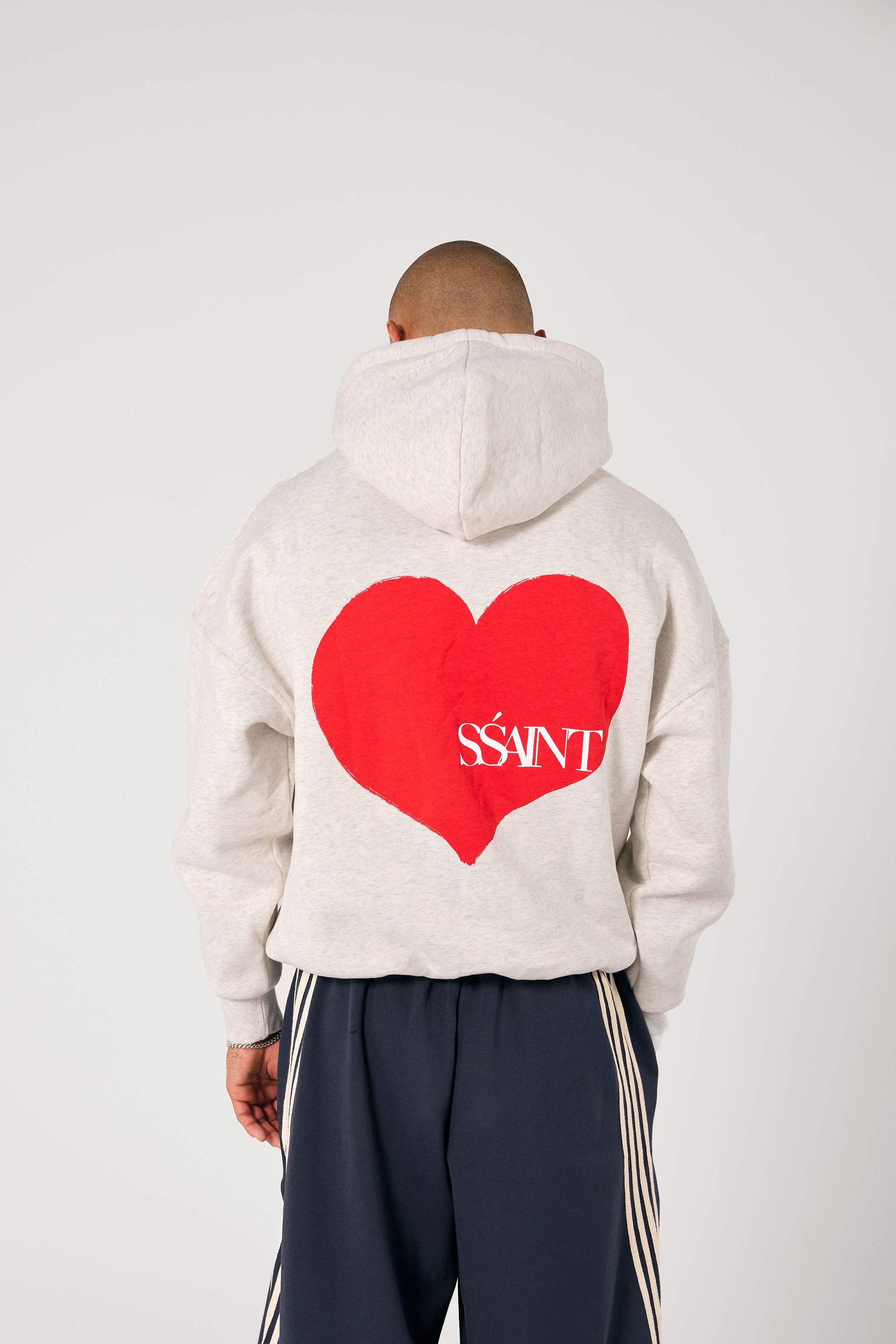 Grey Heart Hoodie