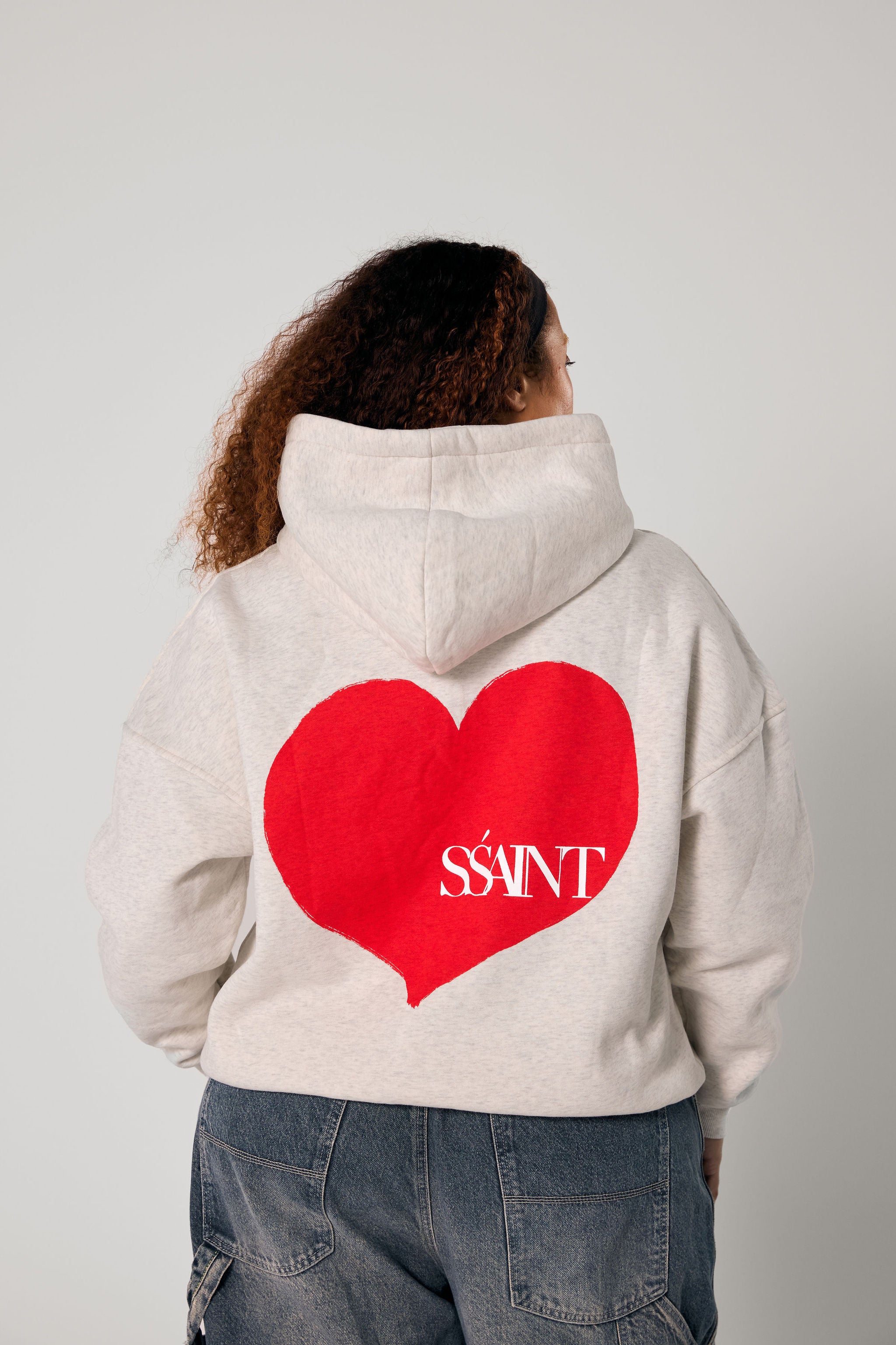 Grey Heart Hoodie