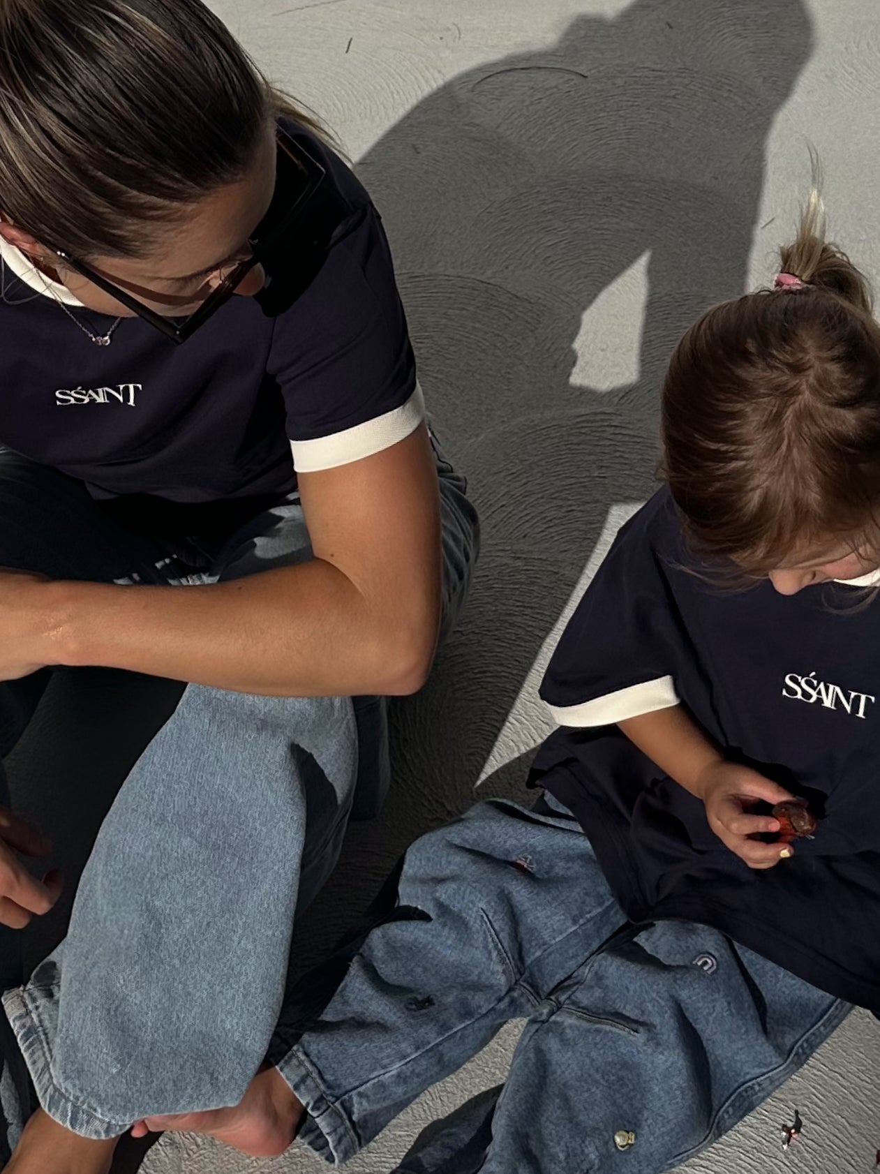 SŚAINT LOGO BABY TEE - NAVY
