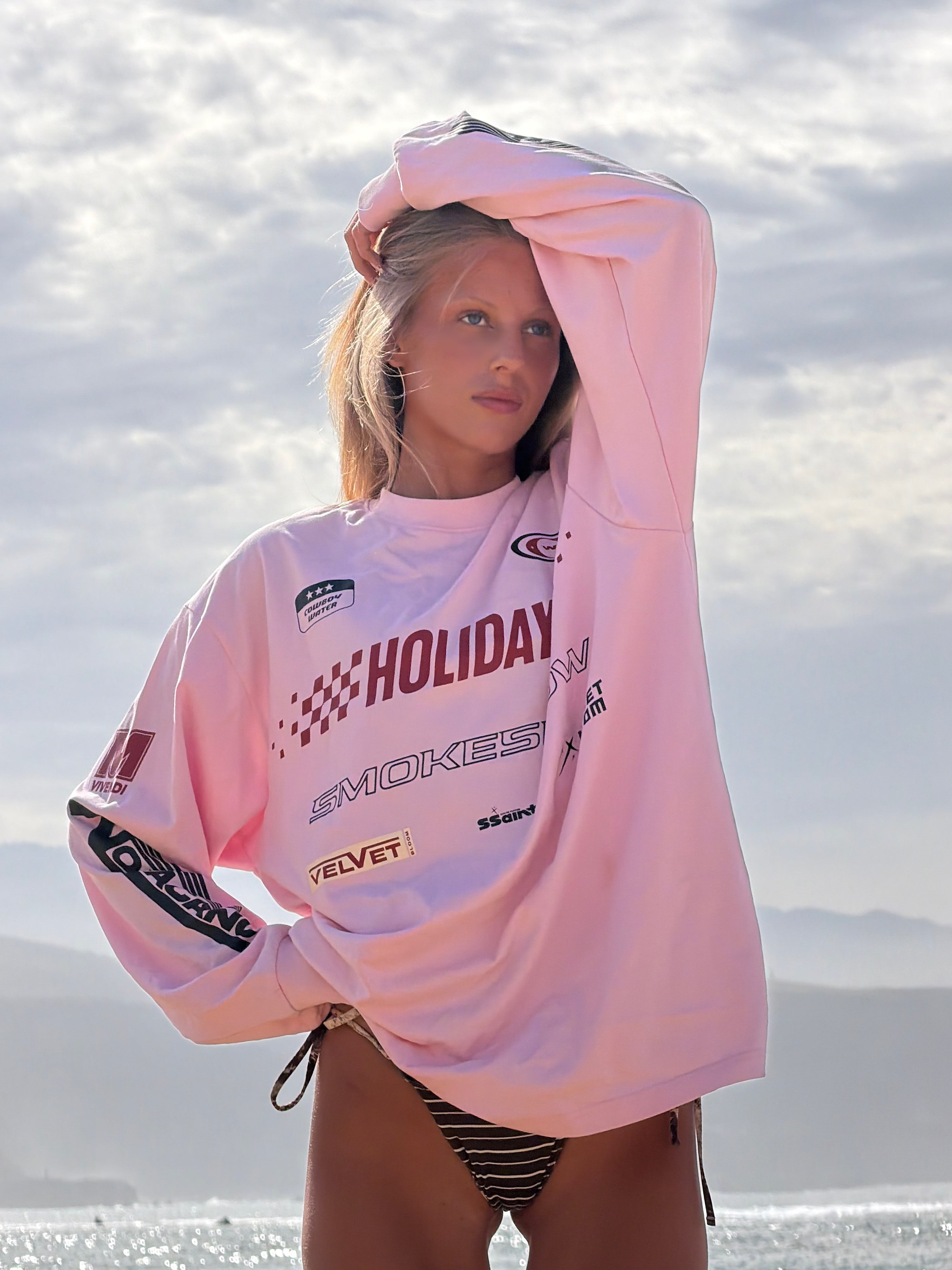 SIGNATURE MOTO TEE - PINK