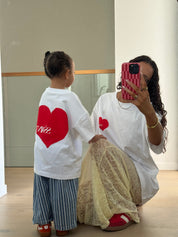 SŚAINT RED HEART TEE - MATCH YOUR MINI BUNDLE